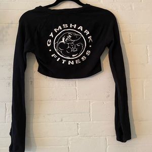 Gym shark crop long sleeve